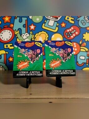 (Lot Of 2) 1993 Topps Nickelodeon Nicktoons Factory-Sealed Trading Card Packs To